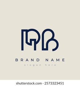 R and B logo design. RB abstract Letters Logo Monogram. This logo design is the process of creating a visual symbol that represents a brand, company, or individual.