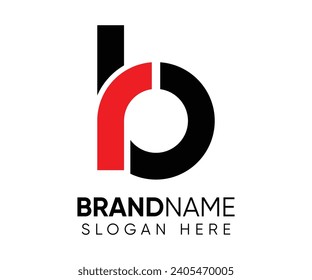 Plantilla vectorial de diseño de logotipo R B