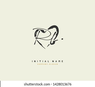 R B RB Beauty vector initial logo, handwriting logo of initial signature, wedding, fashion, jewerly, boutique, floral and botanical with creative template for any company or business.