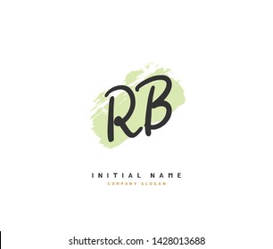 R B RB Beauty vector initial logo, handwriting logo of initial signature, wedding, fashion, jewerly, boutique, floral and botanical with creative template for any company or business.