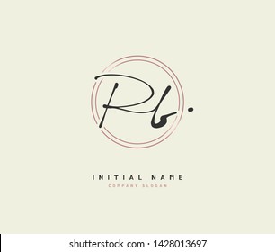 R B RB Beauty vector initial logo, handwriting logo of initial signature, wedding, fashion, jewerly, boutique, floral and botanical with creative template for any company or business.