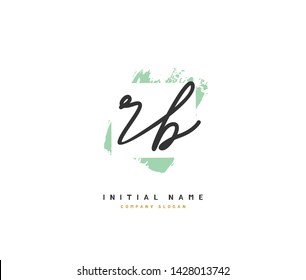 R B RB Beauty vector initial logo, handwriting logo of initial signature, wedding, fashion, jewerly, boutique, floral and botanical with creative template for any company or business.