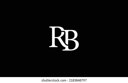 r b rb br initial logo design vector graphic idea creative