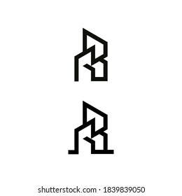 r b b erste Baulogo-Design Vektorgrafik-Idee kreativ