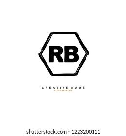 R B RB Initial logo template vector