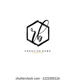 R B RB Initial logo template vector