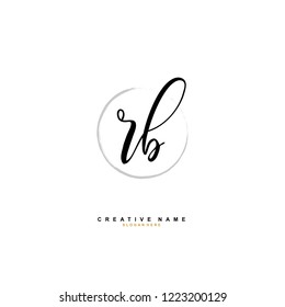 R B RB Initial logo template vector