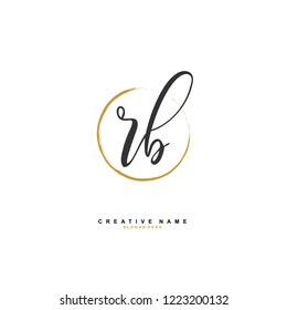 R B RB Initial logo template vector