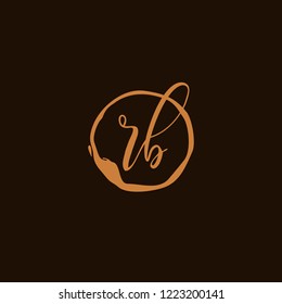 R B RB Initial logo template vector
