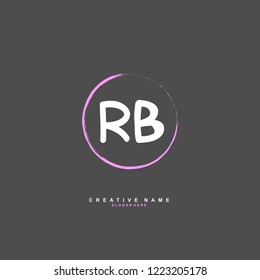 R B RB Initial logo template vector