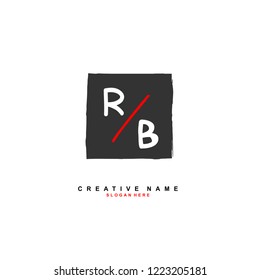 R B RB Initial logo template vector