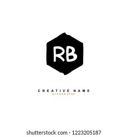 R B RB Initial logo template vector