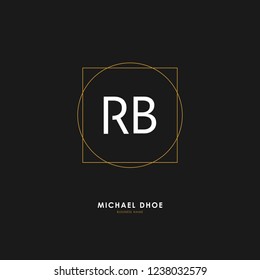 R B RB Initial logo letter with minimalist concept. Vector with scandinavian style logo.