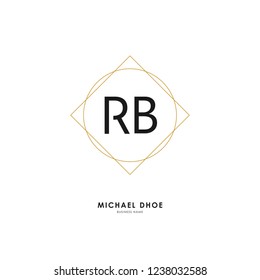 R B RB Initial logo letter with minimalist concept. Vector with scandinavian style logo.