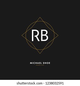 R B RB Initial logo letter with minimalist concept. Vector with scandinavian style logo.