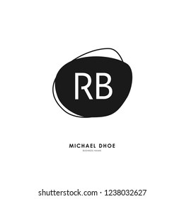 R B RB Initial logo letter with minimalist concept. Vector with scandinavian style logo.