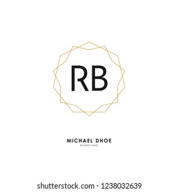 R B RB Initial logo letter with minimalist concept. Vector with scandinavian style logo.