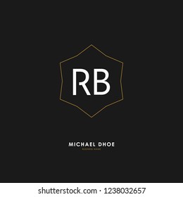 R B RB Initial logo letter with minimalist concept. Vector with scandinavian style logo.
