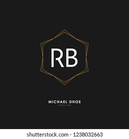 R B RB Initial logo letter with minimalist concept. Vector with scandinavian style logo.