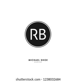 R B RB Initial logo letter with minimalist concept. Vector with scandinavian style logo.