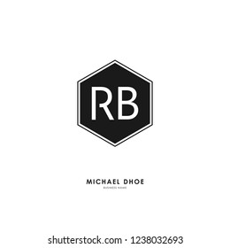 R B RB Initial logo letter with minimalist concept. Vector with scandinavian style logo.