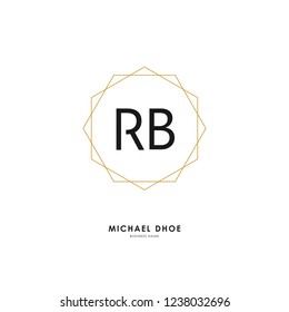 R B RB Initial logo letter with minimalist concept. Vector with scandinavian style logo.