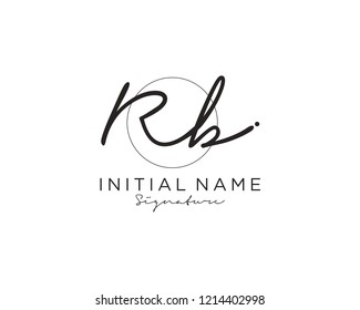 R B Signature initial logo template vector