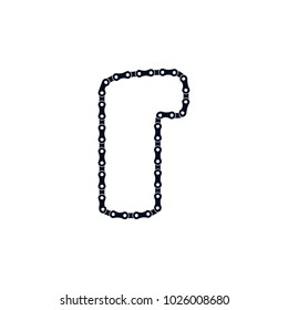 R Bicycle Chain Letter Logo Icon Design