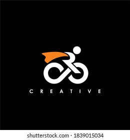 R bike Logo Design Template Vector Illustration