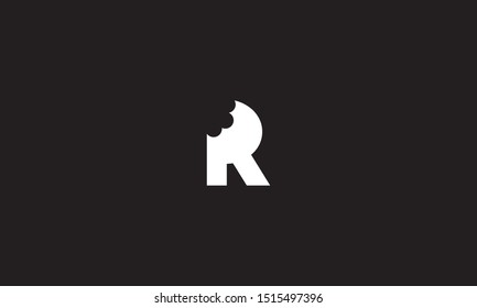 R Bite Letter Logo. Unique Attractive Creative Modern Initial R Logo With Bites Shape Design