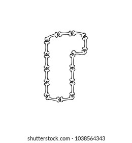 R Bone Letter Logo Icon Design