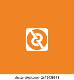 VECTOR DE IDEA DE DISEÑO DE LOGOTIPO DE FORMA GEOMÉTRICA DE R BOX