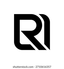 R en diseño de logotipo de Vector de caja