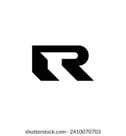 R bussines design logo vector monogram letter