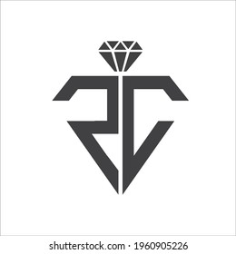 R C Crystals Logo Designs Simple Modern