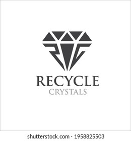 r c cristales diseños de logotipo de plata sencillos modernos