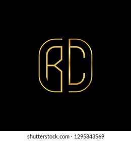 R C initial letter, modern logo design template vector 