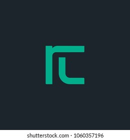 R & C joint logo bold letter design with business card template