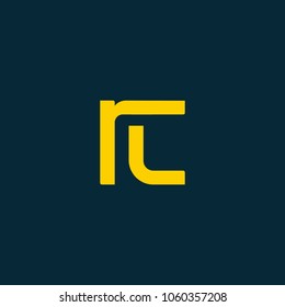 R & C joint logo bold letter design with business card template