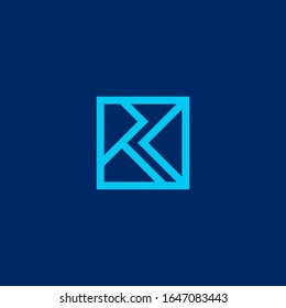 R C monogram abstract logo in square shape.