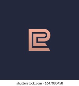 R C monogram logo in gold color.