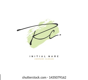 R C RC Beauty vector initial logo, handwriting logo of initial signature, wedding, fashion, jewerly, boutique, floral and botanical with creative template for any company or business.