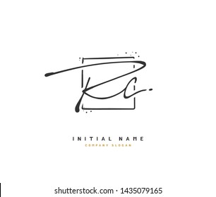 R C RC Beauty vector initial logo, handwriting logo of initial signature, wedding, fashion, jewerly, boutique, floral and botanical with creative template for any company or business.