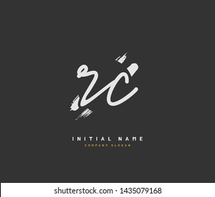 R C RC Beauty vector initial logo, handwriting logo of initial signature, wedding, fashion, jewerly, boutique, floral and botanical with creative template for any company or business.