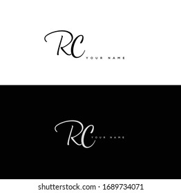 R C RC  Initial letter handwriting and signature logo.	
