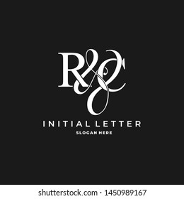 R & C / RC logo initial vector mark. Initial letter R and C RC logo luxury vector logo template.