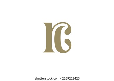 R, C, RC monogram logo vector