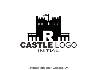 R Castle Letter Logo Vorlage für Ihr Branding.