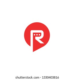 R chatting abstract logo vector graphic download