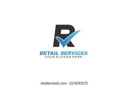 R Check symbol logo design inspiration. Vector letter template design for brand.